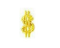 JKM Small Gold Dollar Sign Applique (Iron On)